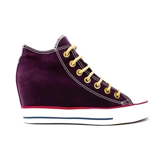 Converse Sneaker Lux Mid Hidden Wedge Heel Purple Women’s CTAS  Size 7 Like New - Picture 1 of 11